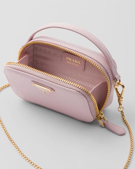 Prada Pink Saffiano Leather Mini-pouch