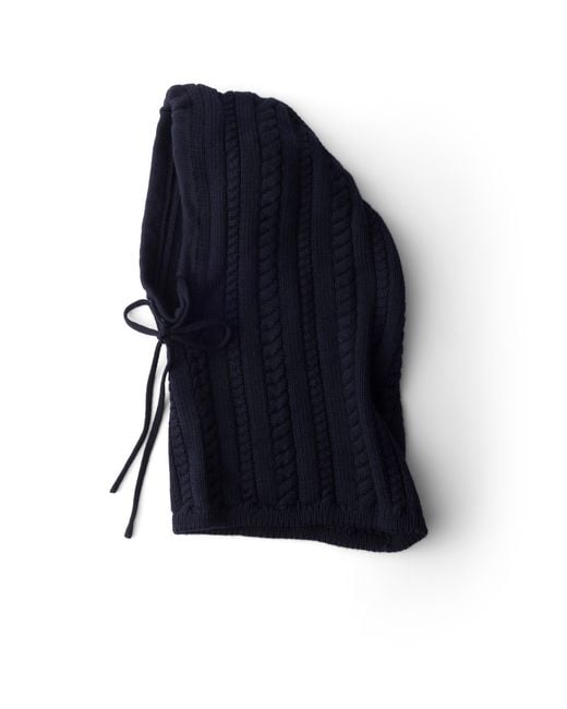 Prada Blue Wool Balaclava
