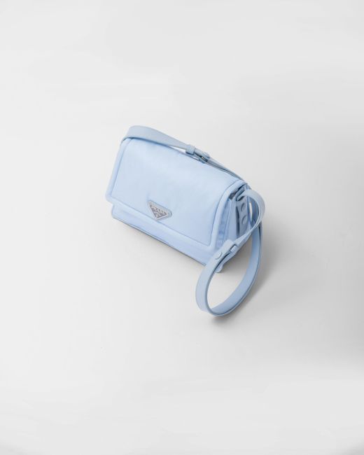 Prada Blue Small Padded Re-nylon Shoulder Bag