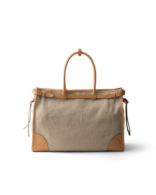 Borsa Shopping Bonnie di Prada in Natural da Uomo