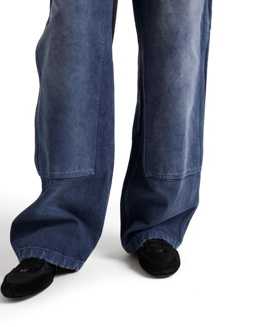 Prada Blue Canvas Cargo Pants