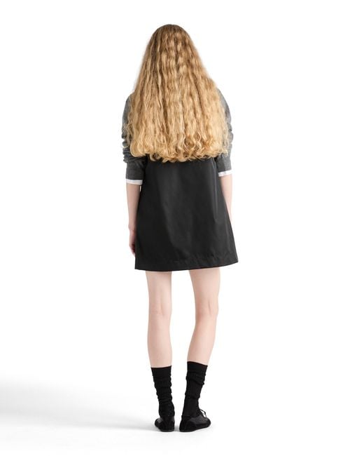 Prada Black Re-Nylon Mini-Dress