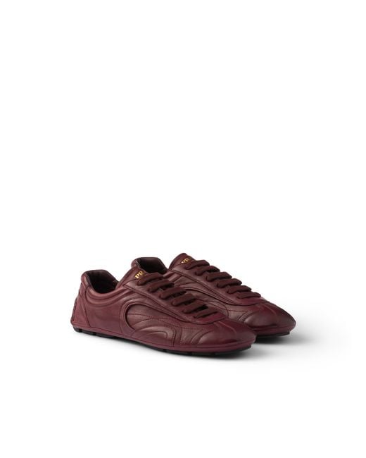 Prada Brown Montecarlo Re-Edition 2005 Antiqued Nappa Leather Sneakers for men