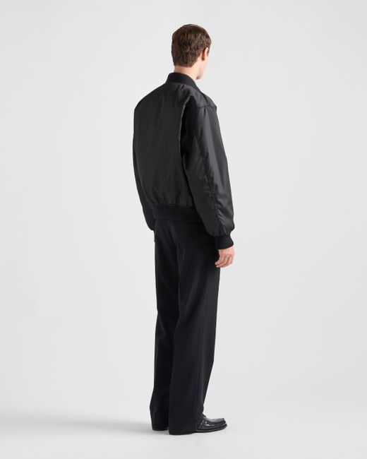 Prada Black Re-Nylon Bomber Jacket for men