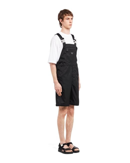 Prada Black Re-nylon Overalls for men