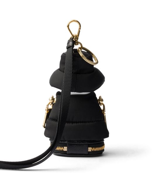 Prada White Soft Robot Re-Nylon Keychain Charm