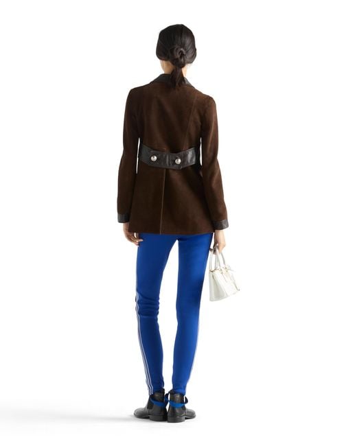 Prada Blue Fleece Leggings