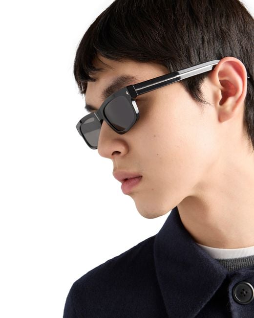 Prada Multicolor Sunglasses With The Iconic Metal Plaque for men