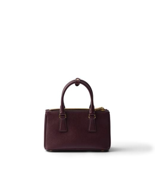 Prada Purple Galleria Mini Saffiano Leather Bag