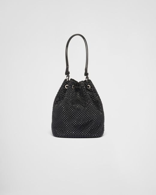 Prada Black Satin Mini-Bag With Crystals