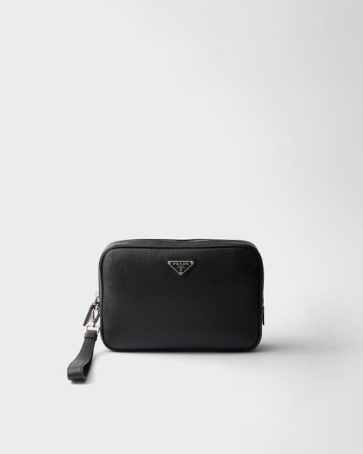 Prada Pouch Aus Leder in Black für Herren