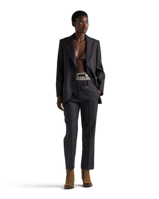 Prada Blue Single-Breasted Gabardine Jacket