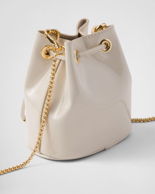 Prada White Patent Leather Mini-pouch