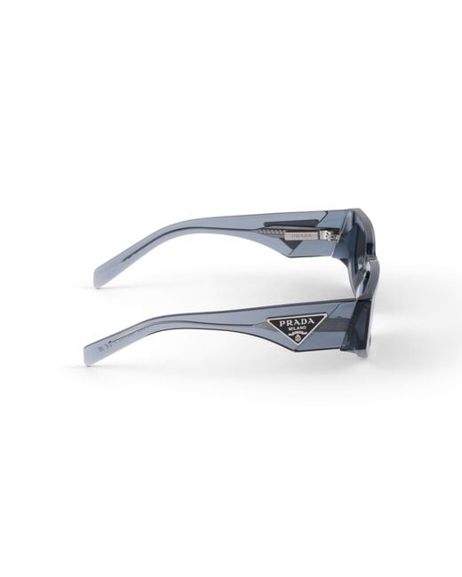 Prada Blue Sunglasses With Triangle Logo for men