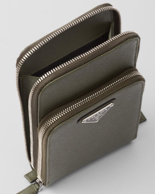Prada Multicolor Saffiano Leather Smartphone Case for men
