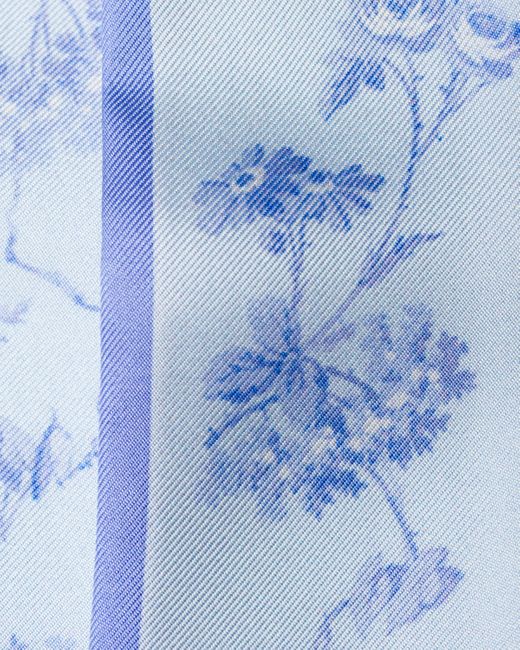 Prada Blue Silk-Twill Printed Tape