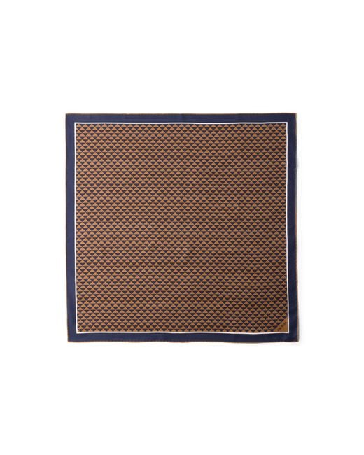 Prada Brown Printed Silk Twill Scarf for men
