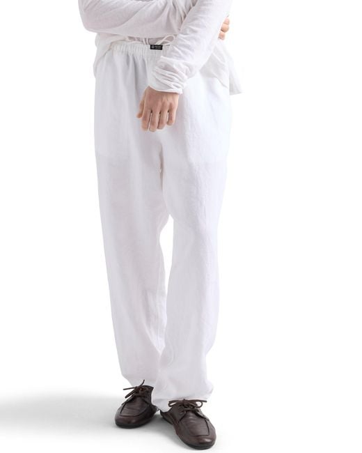 Prada White Linen Pants for men