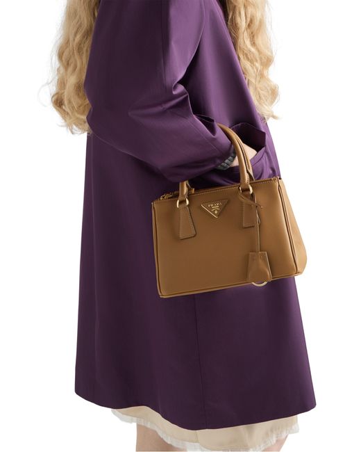Borsa Galleria Small di Prada in Metallic