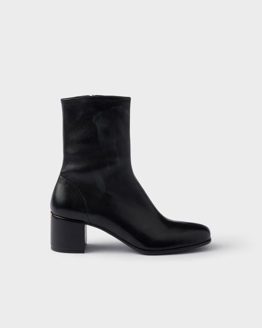 Bottines En Cuir Nappa Stretch Prada en coloris Black