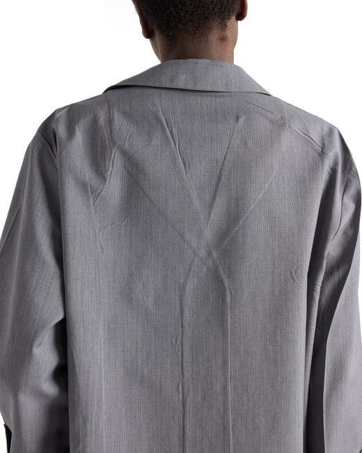 Prada Gray Single-Breasted Light Mohair Coat