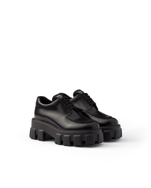 Scarpe Stringate Monolith di Prada in Black