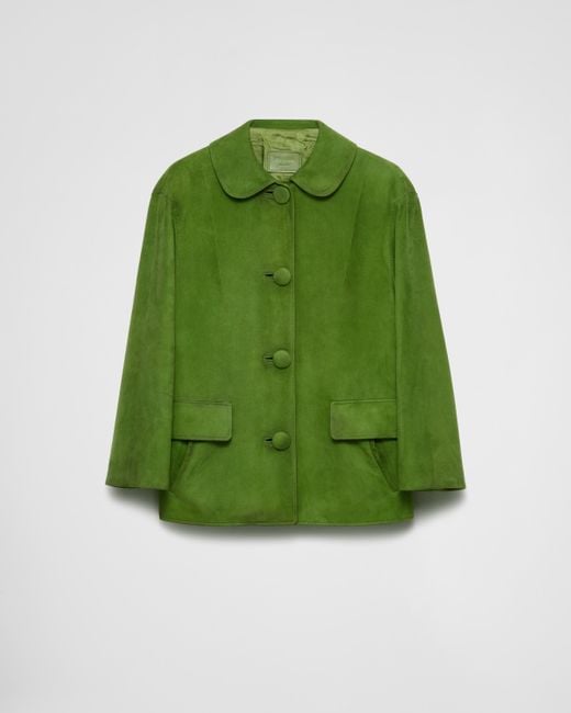 Prada Green Suede Jacket