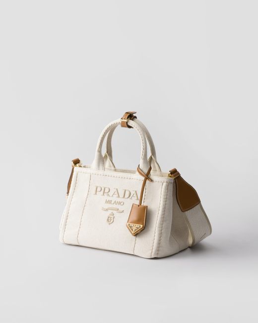 Borsa A Mano Small di Prada in Natural