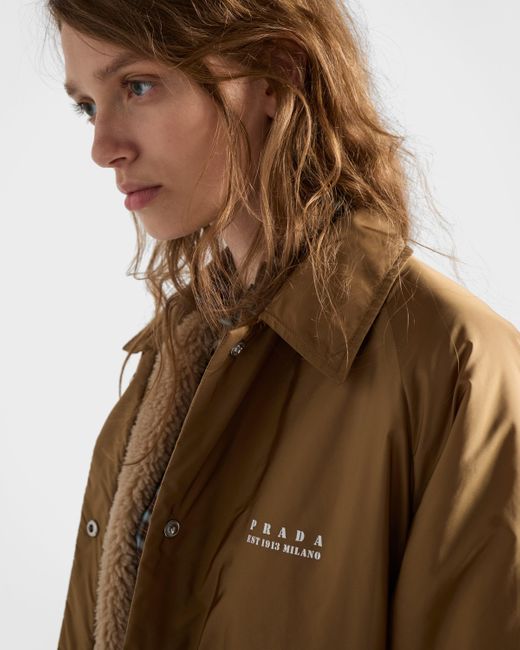 Prada Brown Lightweight Re-Nylon Blouson Jacket