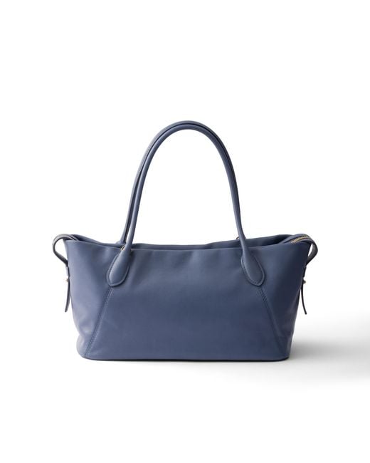 Borsa Shopping Ouvert Large di Prada in Blue