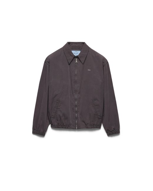 Prada Blue Old Gabardine Blouson Jacket