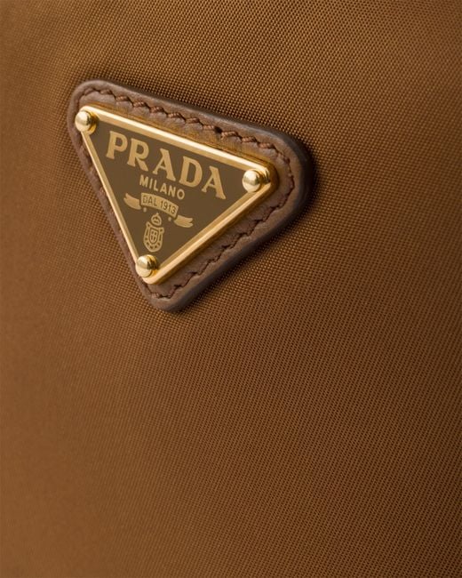 Prada White Chérie Re-Nylon Mini-Bag, Brandy