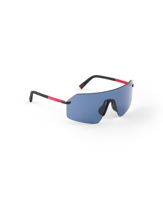 Prada Blue Linea Rossa Sunglasses for men
