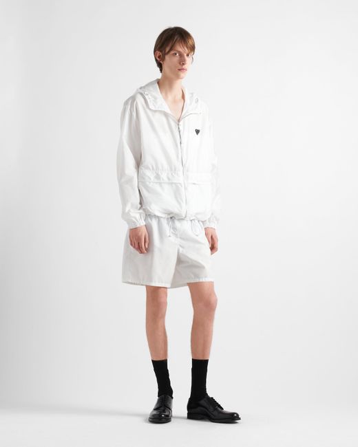 Prada White Re-Nylon Blouson Jacket for men