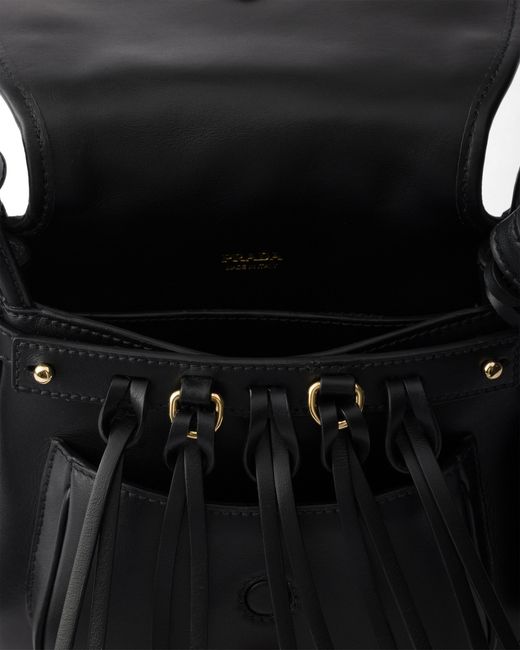Prada Black Corsaire Re-Nylon And Leather Mini Shoulder Bag