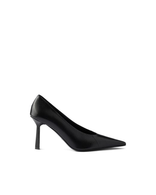 Prada Black Ayers Leather Pointy Toe Pumps