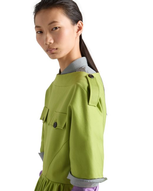 Prada Gray Cotton Poplin Shirt