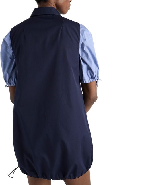 Prada Blue Poplin Mini-Dress