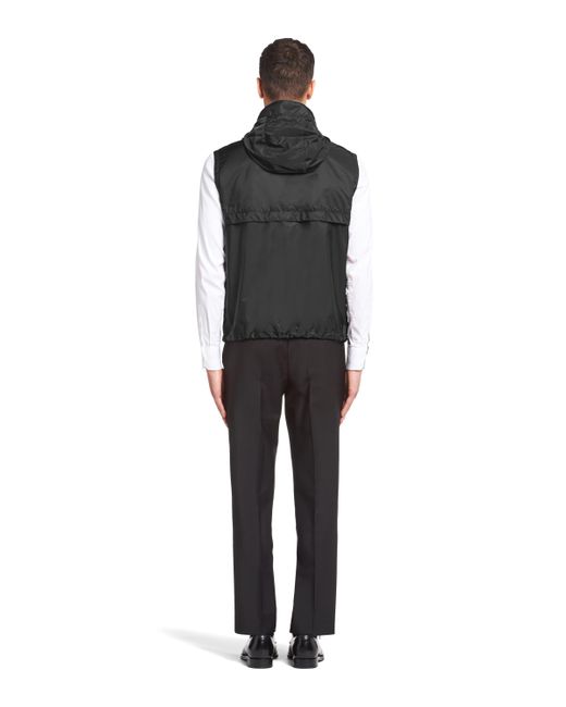 Prada Black Re-nylon Vest for men