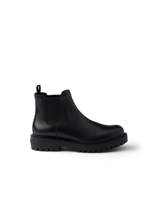 Bottines Chelsea En Cuir, Homme, Taille Prada pour homme en coloris Black
