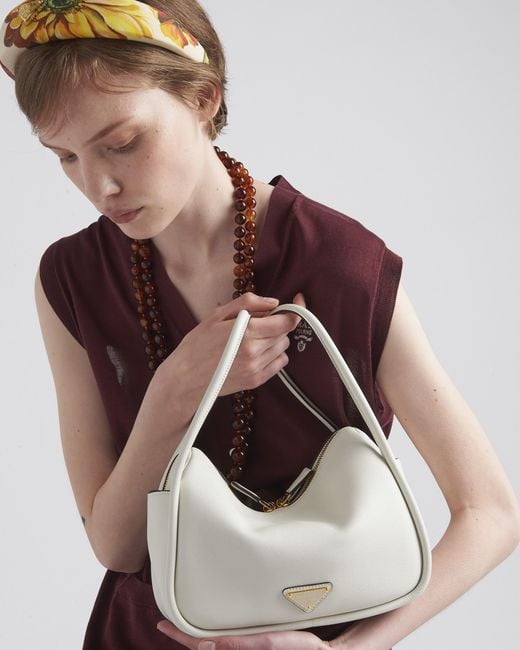 Prada White Darling Leather Handbag