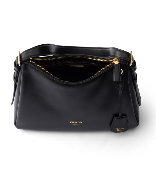 Prada Black Aimée Medium Leather Shoulder Bag