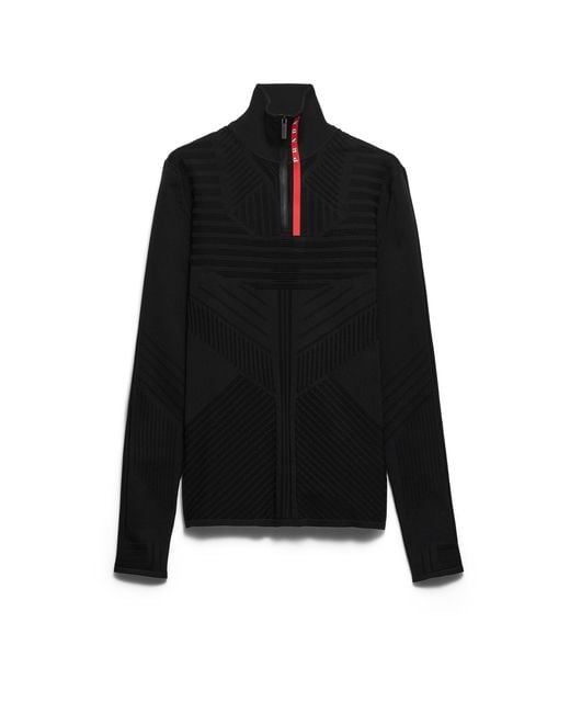 Cuello Alto De Punto Técnico, Hombre, Talla Prada de hombre de color Black