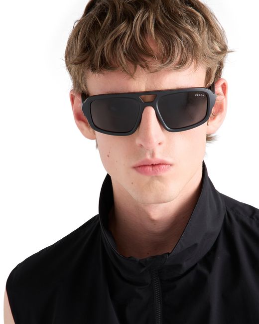 Prada Blue Linea Rossa Sunglasses for men