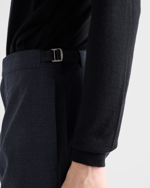 Prada Black Cashmere Turtleneck Sweater for men