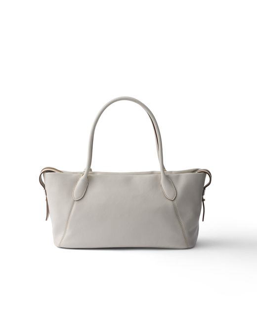 Borsa Shopping Ouvert Large di Prada in Gray