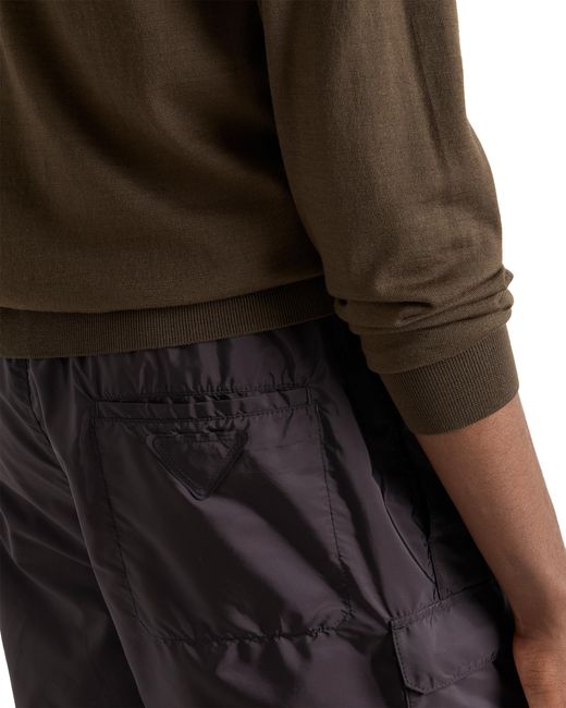 Prada Black Re-Nylon Swim Trunks for men