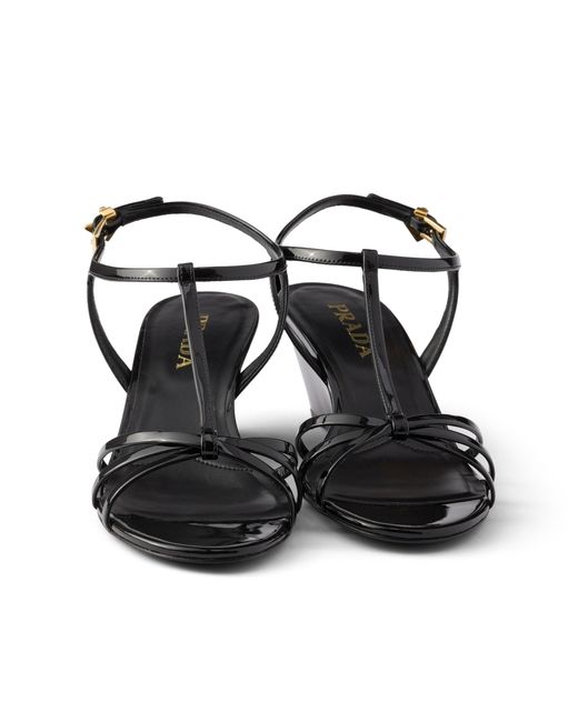 Prada White Patent Leather Sandals