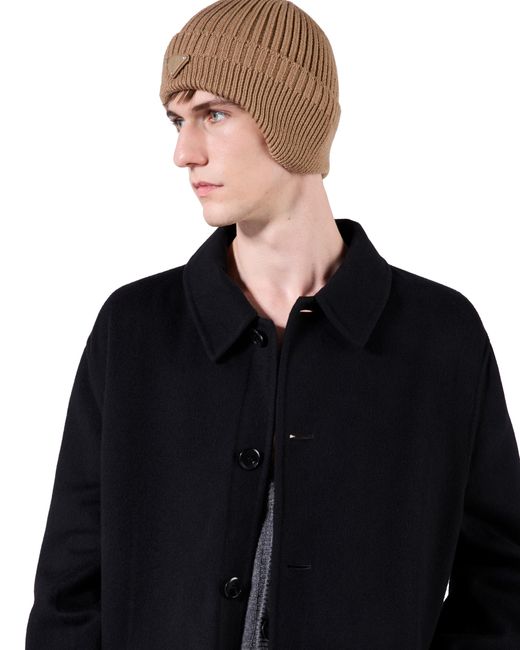 Prada Natural Wool Beanie for men