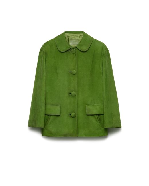 Chaqueta De Ante, Mujer, Talla Prada de color Green